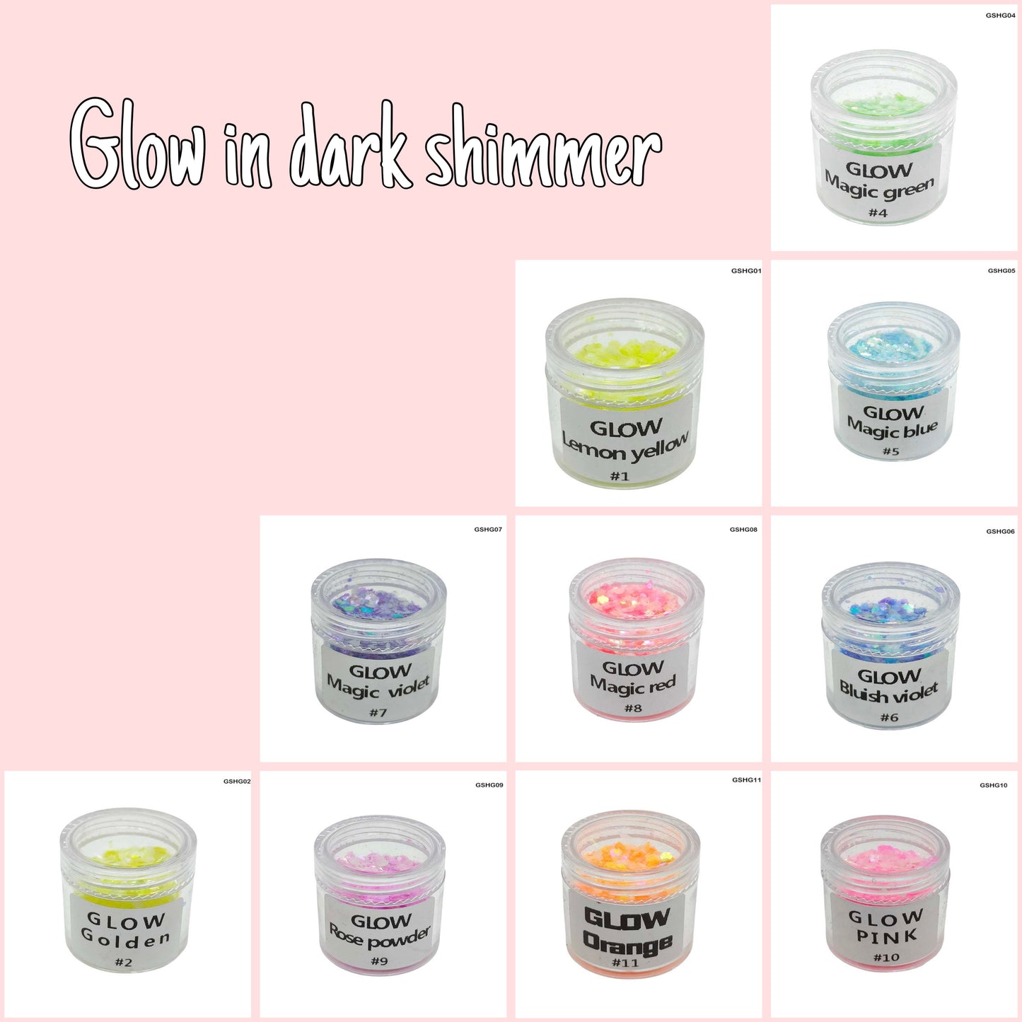 Glow in Dark Shimmer Glitter