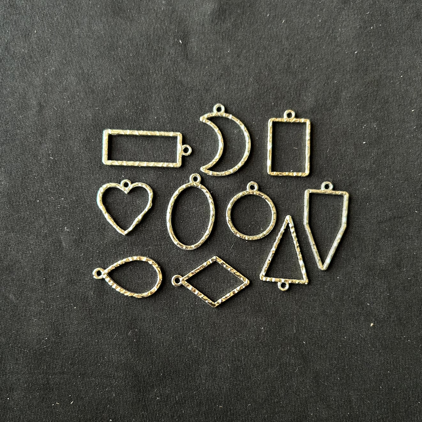 Designer Mix Pendant Bezel 10 Pcs Silver