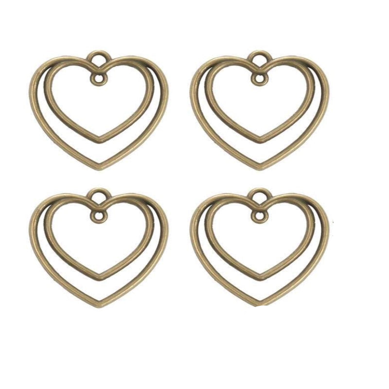 Doube Heart Shape Bezel