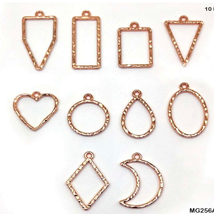 Designer Mix Pendant Bezel 10 Pcs Rose Gold