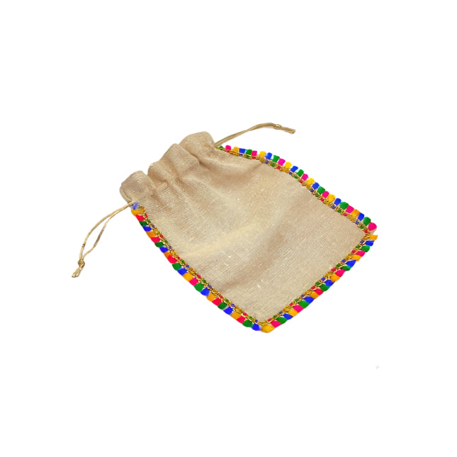 Jute Bag With Lace