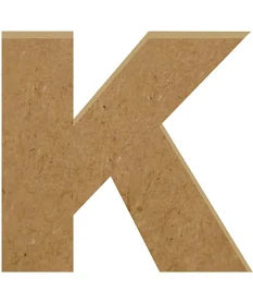 MDF Letter Cutout 6 inch (A-M)