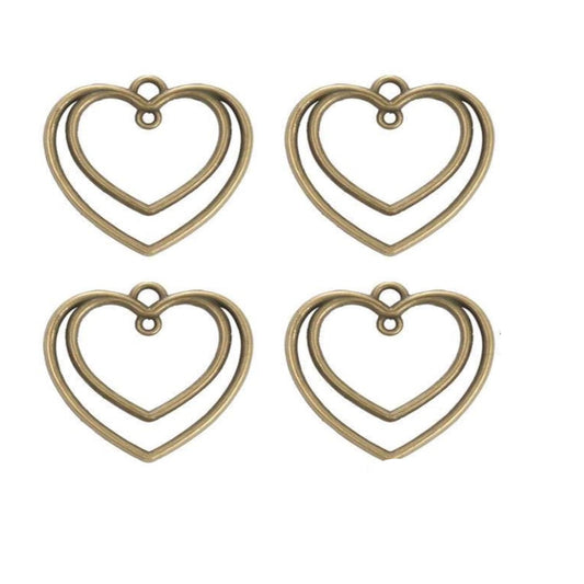 Doube Heart Shape Bezel