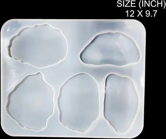 5 in 1 Agate Coaster Mould