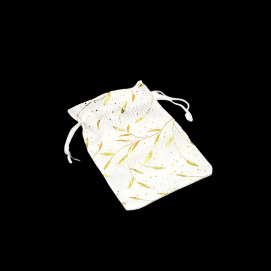 White Jute Bag with Golden Print