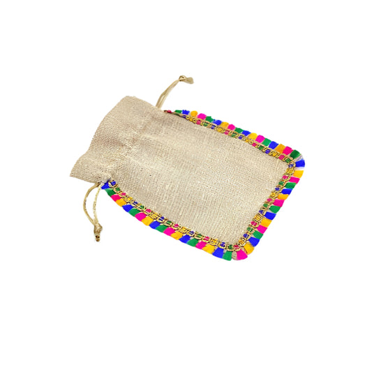 Jute Bag With Lace