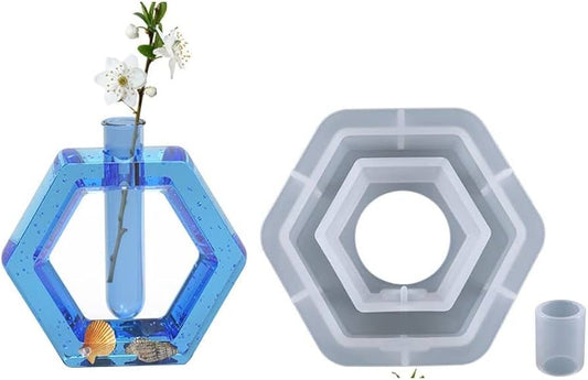 Hexagon Planter Mould with Tube