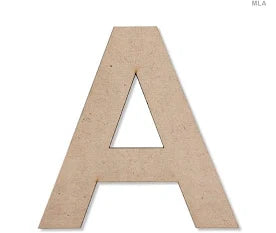 MDF Letter Cutout 6 inch (A-M)